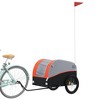 VidaXL Bike Trailer Black and Orange 99.2 lb Iron - 3 of 4