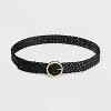 Women's Oval Center Bar Buckle Belt - A New Day™ Black - 2 of 3