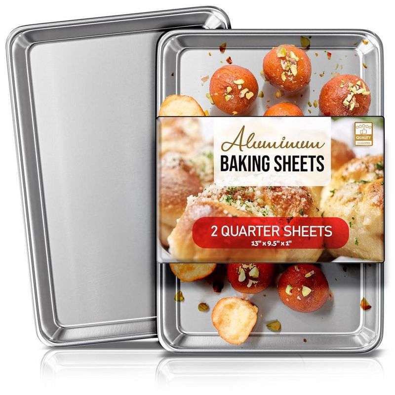 JoyTable Aluminum Baking Sheet Set, Steel Cookie Sheet Set, Durable BPA-Free Baking Sheets for Oven, 1 of 8