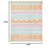 Lahome Waterproof Outdoor Back to College Series Reversible Boho Plastic Straw Mat for Patio,Balcony,Deck - 3 of 4