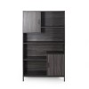 CAVINAS Bookcases for Living Room 4-Tier 31.5" W Storage Cabinet Bookcase with Iron Legs and Drawer, Cabinets for Office - 2 of 4