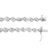 Haus of Brilliance Silver 1/10 Cttw Round-Cut Diamond Links of Flame Bracelet - 4 of 4