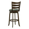 Simple Relax Upholstered Pub Height Stool with Ladder Back in Dark Cherry and Hunter Green - 4 of 4