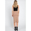 Women's Start Your Engines Checkered Midi Skirt - Polagram - 3 of 3
