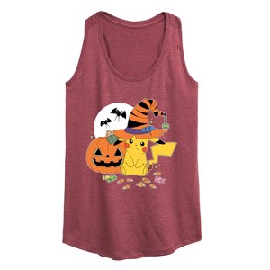 Women's - Pokémon - Witch Pikachu With Candy Graphic Racerback Tank - 1 of 4