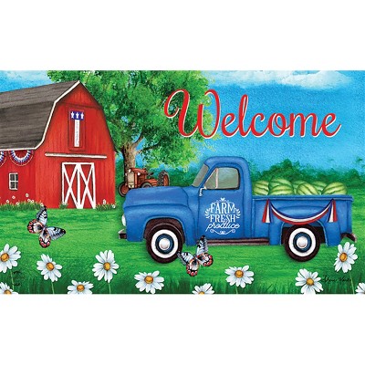 Briarwood Lane Winter on The Farm Doormat Tractor Barn Indoor/Outdoor 18x30