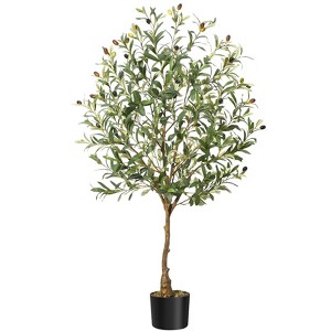 Jojoka Artificial Olive Tree, Tall Faux Potted Olive Plant with Realistic Fruits and Branches for Indoor Home Office Living Room Decor - 1 of 4