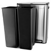 Elama 2 Section 30 Liter/ 8 Gallon Each Section Trash and Recycling Step Bin with Slow Close Mechanism - 3 of 4