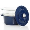 Kenmore Elite Oak Park 5 Quart Enameled Cast Iron Casserole with Lid and Glass Steamer - 4 of 4