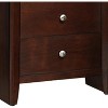 ORRD 2 Drawer Wooden Nightstand, Brown, for Bedroom - 3 of 4