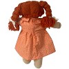 Doll Clothes Superstore Handmade Tangerine Print Dress for 15–16 Inch Cabbage Patch Kids – Cap Sleeves, Gathered Skirt & Pearl Button Detail - 4 of 4