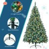 6FT Pre-Lit X-mas Tree Artificial Christmas 3-Piece Set, Garland, Wreath and Trees with Colorful Modes LED Lights, Green - ModernLuxe - image 4 of 4