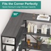 5 Tier Corner Bookshelf, L Shape Tall Bookcase, Industrial Bookshelves, Metal Frame for Bedroom, Living Room, Home, Office - 3 of 4