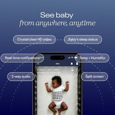 Nanit Pro White Smart Baby Monitor with Floor Stand
