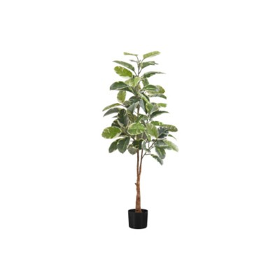 Maggift Artificial Plant Evergreen Tree Indoor Faux Fake Floor Greenery Potted Decorative Green Leaves Black Pot, Green, 35"*31"*42"