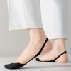 Anna-Kaci 4 Pairs Women's Ballet-Inspired No Show Liner Socks Low Cut Design Non-Slip Silicone Heel - Multicolored - 3 of 4