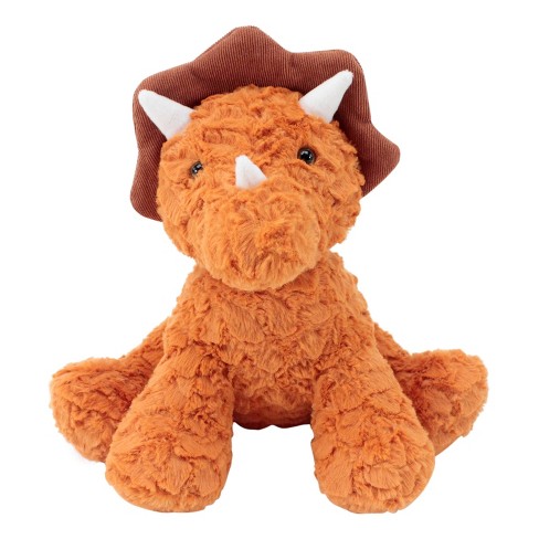 Orange 2025 triceratops plush