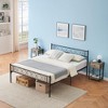 Bed Frame with Headboard and Footboard, Metal Platform Bed Frame with Iron-Art Sweet Heart,  Under Bed Storage, Easy Assembly - 3 of 4