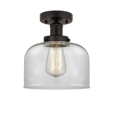 Bell - 1 Light Semi-Flush Mount In Industrial Style-8.25 Inches Tall and 6.5 Inches Wide