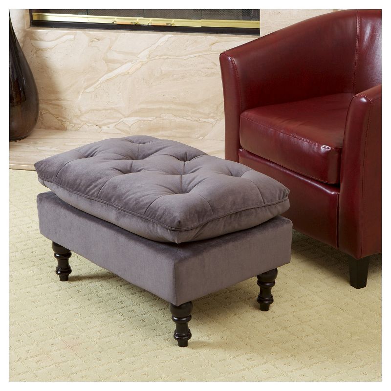 Jeremy Tufted Ottoman Gray - Christopher Knight Home, 5 of 6