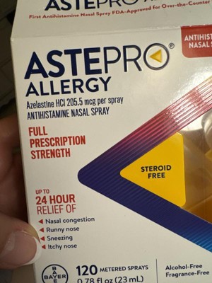 Astepro Allergy Azelastine Hydrochloride Steroid Free Antihistamine ...