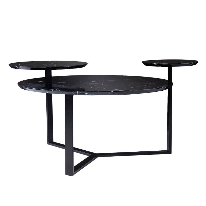 Wibeau Faux Marble Cocktail Table Black - Aiden Lane, 4 of 10