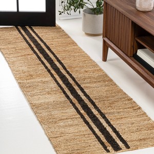 JONATHAN Y Olivier Rustic Beach House Wide Ticking Stripe Jute Area Rug - 1 of 4