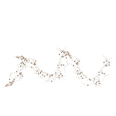 Northlight 5' Rose Gold Metallic Beaded Garland- Unlit