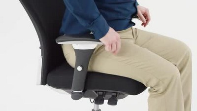 Black Mesh and Fabric Adjustable Executive Swivel Chair