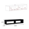 INFURNIC TV Stands and Consoles Floating TV Stand with Open Shelves and Cable Management for Modern Living Room, Black, 12.6"*47.7"*10" - 2 of 4