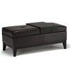 NicBex 42.3" Storage Bench Rectangle Ottoman with Storage Faux Leather Serving Tray Bench for Bedroom, Entryway - 3 of 4