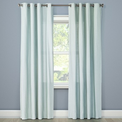 54x84 Light Filtering Textured Weave Window Curtain Panel Off White -  Threshold™