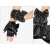 INSPIRE CHIC Women's Snap Closure Studded Bowtie Gloves - 3 of 4