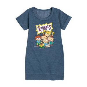 Girls' - Rugrats - Natural Wonder Graphic Short Sleeve Fleece Dress - 1 of 4