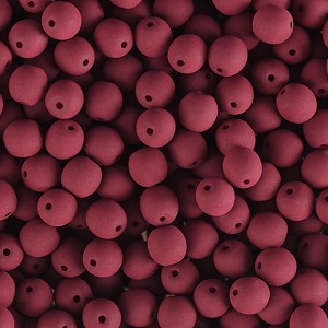 John Bead 90pcs Czech Glass 6mm White Alabaster Velvet Maroon Brown Color Round Bead Strands - 1 of 4