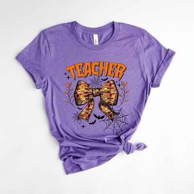 Simply Sage Market Women's Coquette Halloween Teacher Short Sleeve Graphic Tee