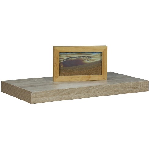 Home Basics 18 Wood Floating Shelf Oak Target
