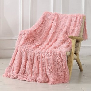 Kate Aurora Regal Luxe Oversized Ultra Soft & Fuzzy Lined Accent Throw Blanket - 50 in. W x 70 in. L - 1 of 4