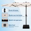 15FT Outdoor Double-Sided Large Patio Umbrella with Base, Rectangle Market Umbrella Outside Umbrellas for Poolside Lawn Backyard - 4 of 4