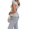 Women's Lauren Ruffle Plunge Neckline Tank Top - STORIA - 2 of 3