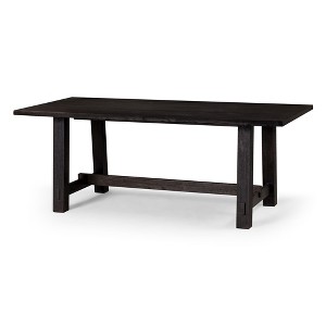 Maven Lane Yves Rectangular Wooden Dining Table in Weathered Finish - 1 of 4