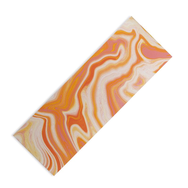 Sunshinecanteen Orange Marble (6mm) 24" x 70" Yoga Mat - Society6, 1 of 4