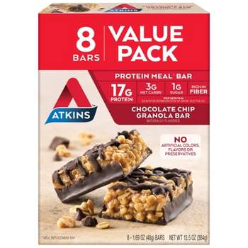 Atkins Chocolate Chip Granola Protein Meal Bar Value Pack - 13.5oz/8ct