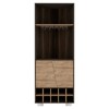 GlasFlength Decorative Storage Cabinets, Wine Storage Cabinet with Shelves and Drawers, Farmhouse Style Cabinet for Food, Brown, 27.1"*25.9"*70.8" - 3 of 4