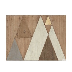 Ranger Wood Wall Decor Natural: Ink+Ivy Modern Abstract Wall Sign Panel, Horizontal Orientation, 31.5"x23.62" - 1 of 4