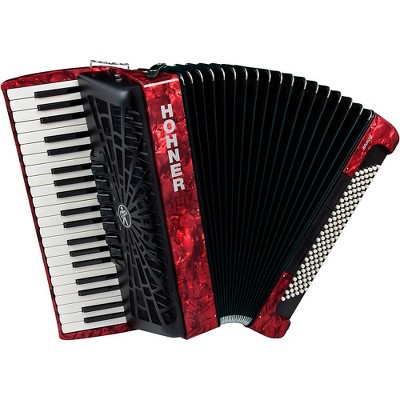 Hohner Bravo Iii 120 Accordion With Black Bellows Red : Target