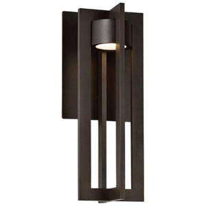 dweLED Chamber 16" High Dark Sky Bronze LED Outdoor Wall Light - 1 of 2