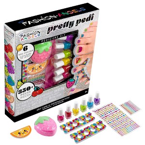 Fashion Angels: Pretty Pedi Pedicure Kit - Nail Spa Set, 6 Polishes, Stickers - 1 of 4