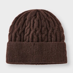 Cable Knit Beanie Hat - Universal Thread™ Brown : Target