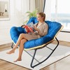 Kumasinova 9.7lbs Ultra-Plush Rattan Rocking Chair with 450lbs Capacity,Cotton Upholstered Rocker Accent Chair for Living Room&Bedroom - 4 of 4